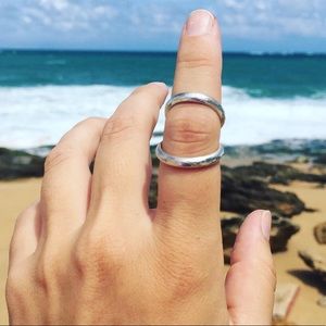 Handmade Sterling silver splint ring